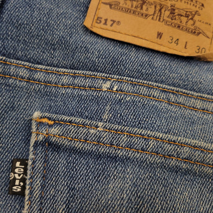 【中古品】【メンズ】 DENIM PANTS 00517-2017 デニムパンツ 刻印554 USA製 ジーンズ ボトムス 157-260330-as-11-izu サイズ：34×30 カラー：インディゴ 万代Net店