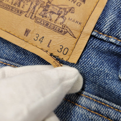 【中古品】【メンズ】 DENIM PANTS 00517-2017 デニムパンツ 刻印554 USA製 ジーンズ ボトムス 157-260330-as-11-izu サイズ：34×30 カラー：インディゴ 万代Net店