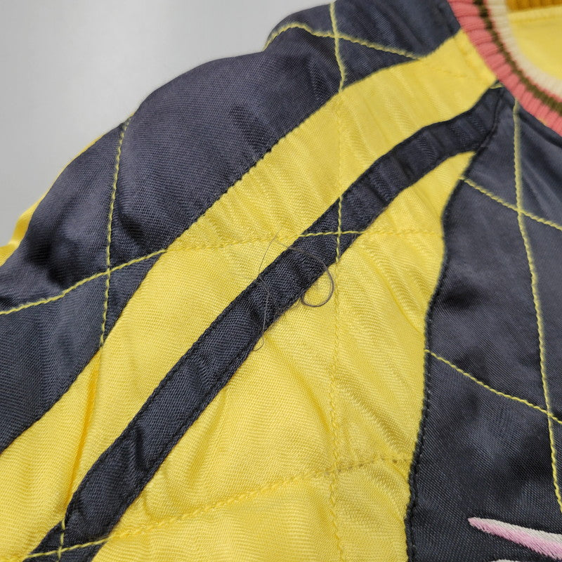 【中古品】【メンズ】 CAB CLOTHING キャブクロージング DRAGON×JAPAN MAP REVERSIBLE SOUVENIR JACKET C-AT-942 リバーシブル スーベニアジャケット スカジャン 145-260330-as-25-izu サイズ：L カラー：イエロー/ブラック 万代Net店