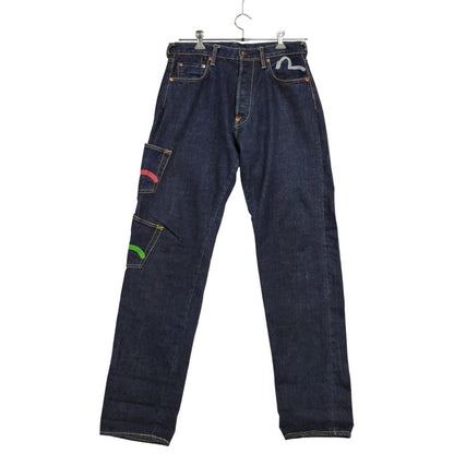 【中古品】【メンズ】 EVISU GENES OSAKA エヴィス KAMOME MANY POCKETS DENIM PANTS カモメ 戎 デニムパンツ ジーンズ 156-260330-as-13-izu サイズ：32 カラー：インディゴ 万代Net店