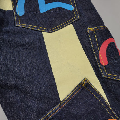 【中古品】【メンズ】 EVISU GENES OSAKA エヴィス KAMOME MANY POCKETS DENIM PANTS カモメ 戎 デニムパンツ ジーンズ 156-260330-as-13-izu サイズ：32 カラー：インディゴ 万代Net店