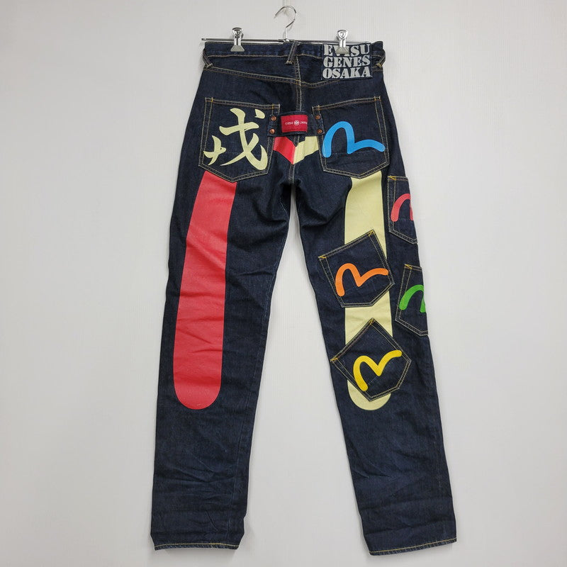 【中古品】【メンズ】 EVISU GENES OSAKA エヴィス KAMOME MANY POCKETS DENIM PANTS カモメ 戎 デニムパンツ ジーンズ 156-260330-as-13-izu サイズ：32 カラー：インディゴ 万代Net店