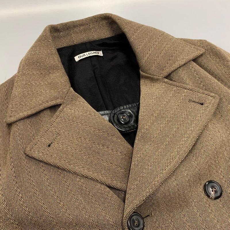 【中古品】【メンズ】 M4211LBB LONG DB BUTA COAT BROKEN TWEED ロング コート ブロークン ツイード アウター 141-260330-cs-04-izu サイズ：46 カラー：ブラウン 万代Net店