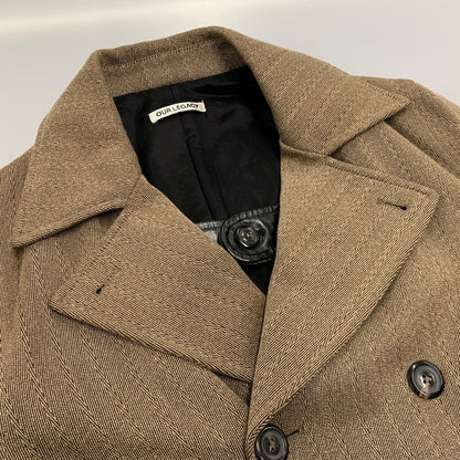【中古品】【メンズ】 M4211LBB LONG DB BUTA COAT BROKEN TWEED ロング コート ブロークン ツイード アウター 141-260330-cs-04-izu サイズ：46 カラー：ブラウン 万代Net店