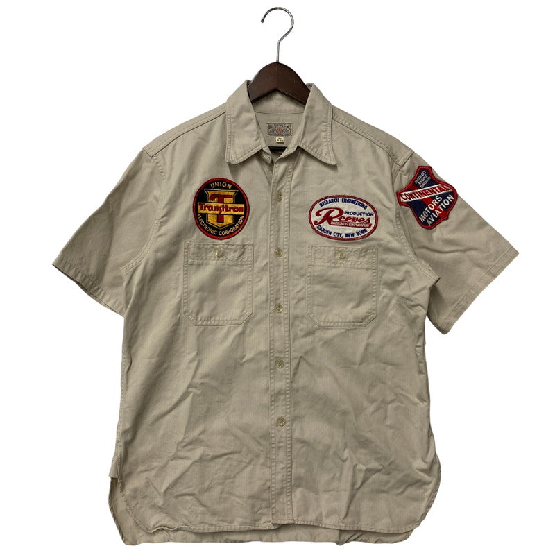 【中古品】【メンズ】 Buzz Rickson's バズリクソンズ SS WORK SHIRT ショートスリーブ ワークシャツ トップス 半袖 145-260404-kh-06-izu サイズ：15-15 1/2 カラー：アイボリー 万代Net店