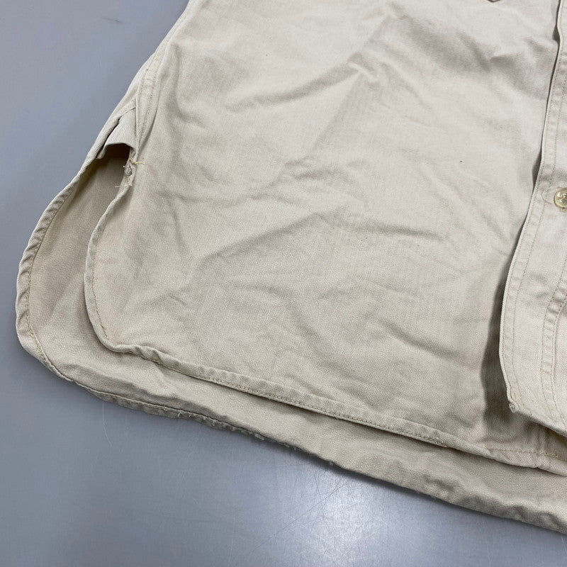 【中古品】【メンズ】 Buzz Rickson's バズリクソンズ SS WORK SHIRT ショートスリーブ ワークシャツ トップス 半袖 145-260404-kh-06-izu サイズ：15-15 1/2 カラー：アイボリー 万代Net店