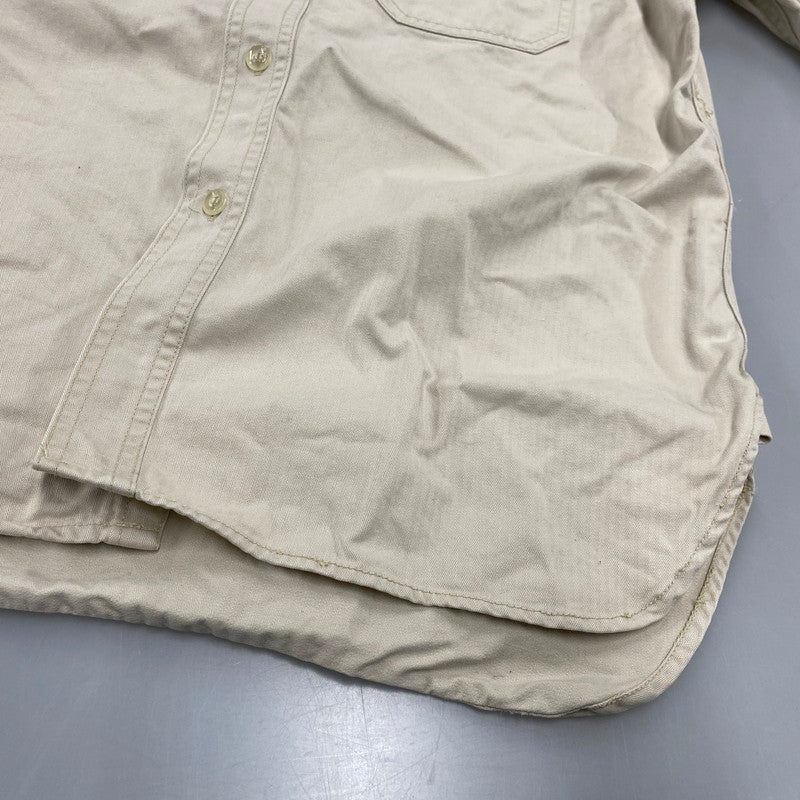 【中古品】【メンズ】 Buzz Rickson's バズリクソンズ SS WORK SHIRT ショートスリーブ ワークシャツ トップス 半袖 145-260404-kh-06-izu サイズ：15-15 1/2 カラー：アイボリー 万代Net店