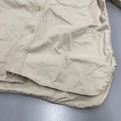 【中古品】【メンズ】 Buzz Rickson's バズリクソンズ SS WORK SHIRT ショートスリーブ ワークシャツ トップス 半袖 145-260404-kh-06-izu サイズ：15-15 1/2 カラー：アイボリー 万代Net店