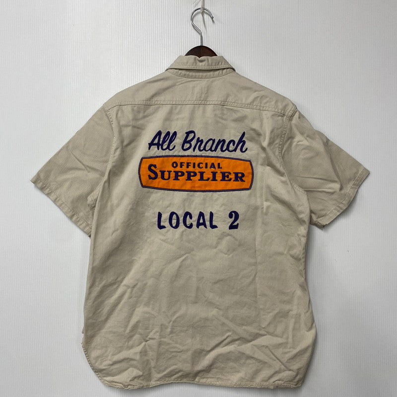 【中古品】【メンズ】 Buzz Rickson's バズリクソンズ SS WORK SHIRT ショートスリーブ ワークシャツ トップス 半袖 145-260404-kh-06-izu サイズ：15-15 1/2 カラー：アイボリー 万代Net店