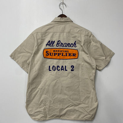 【中古品】【メンズ】 Buzz Rickson's バズリクソンズ SS WORK SHIRT ショートスリーブ ワークシャツ トップス 半袖 145-260404-kh-06-izu サイズ：15-15 1/2 カラー：アイボリー 万代Net店