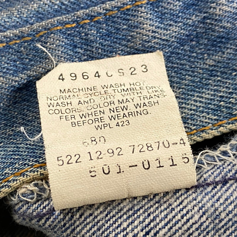 【中古品】【メンズ】 501-0115 刻印522 USA製 92年製 90’S DENIM PANTS デニム パンツ ズボン ボトムス 157-260331-ya-08-izu サイズ：38×32 カラー：インディゴ 万代Net店