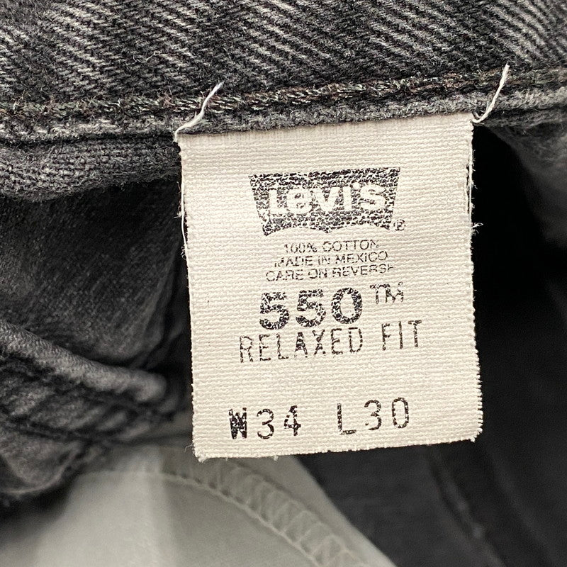 【中古品】【メンズ】 00550-0260 メキシコ製 99年製 刻印493 90S RELAXED FIT リラックスフィット 550 BLACK DENIM PANTS ブラックデニムパンツ ズボン ボトムス 157-260331-ya-03-izu サイズ：34×30 カラー：BLACK 万代Net店