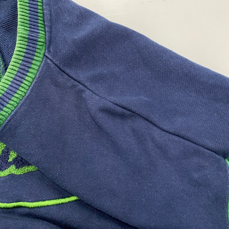 【中古品】【メンズ】 XLARGE エクストララージ 101223012011 RETRO CREWNECK SWEAT レトロ クルーネック スウェット トップス 142-260404-kh-05-izu サイズ：L カラー：ネイビー×グリーン 万代Net店
