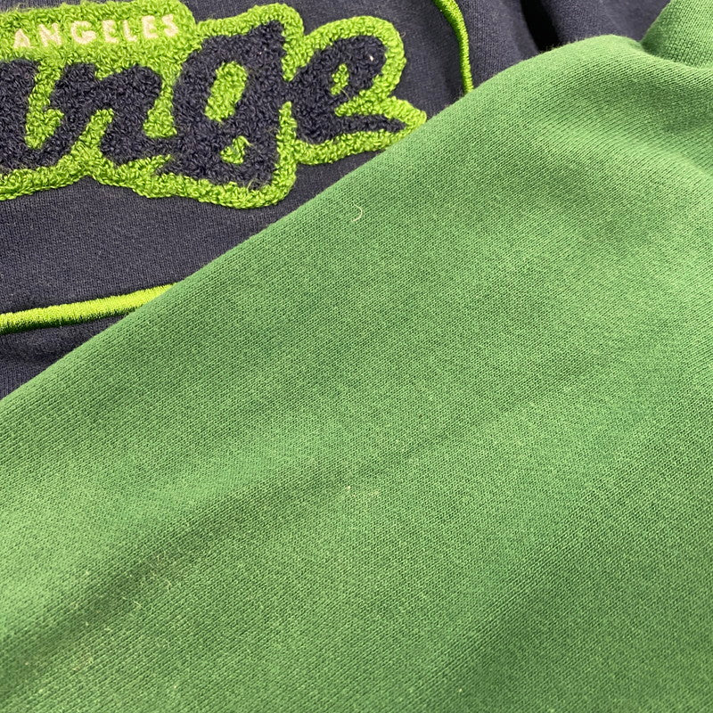 【中古品】【メンズ】 XLARGE エクストララージ 101223012011 RETRO CREWNECK SWEAT レトロ クルーネック スウェット トップス 142-260404-kh-05-izu サイズ：L カラー：ネイビー×グリーン 万代Net店