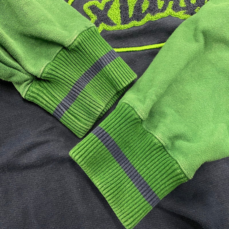 【中古品】【メンズ】 XLARGE エクストララージ 101223012011 RETRO CREWNECK SWEAT レトロ クルーネック スウェット トップス 142-260404-kh-05-izu サイズ：L カラー：ネイビー×グリーン 万代Net店
