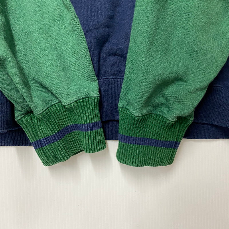 【中古品】【メンズ】 XLARGE エクストララージ 101223012011 RETRO CREWNECK SWEAT レトロ クルーネック スウェット トップス 142-260404-kh-05-izu サイズ：L カラー：ネイビー×グリーン 万代Net店