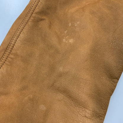 【中古品】【メンズ】 S315 ポルトガル製 90S THINSULATE 千鳥柄 LINER LEATHER CAR COAT シンサレート ライナー レザー カー コート アウター 146-260331-cs-17-izu サイズ：M カラー：ブラウン 万代Net店
