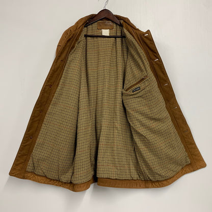【中古品】【メンズ】 S315 ポルトガル製 90S THINSULATE 千鳥柄 LINER LEATHER CAR COAT シンサレート ライナー レザー カー コート アウター 146-260331-cs-17-izu サイズ：M カラー：ブラウン 万代Net店