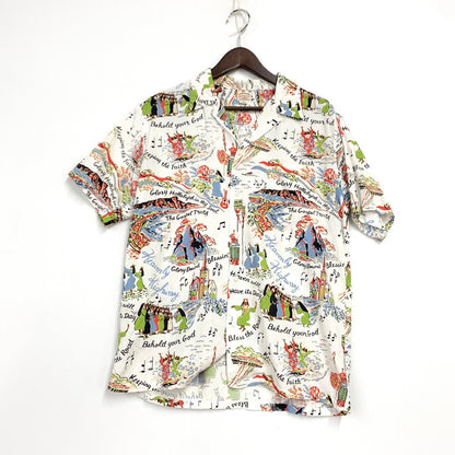 【中古品】【メンズ】 COOTIE PRODUCTIONS クーティー プロダクションズ S S ショートスリーブ NUNS ON VACATION SEASHORE SHIRT ナンズ オン バケーション シーショア シャツ トップス 半袖 142-260531-ya-11-izu サイズ：L カラー：ホワイト系 万代Net店