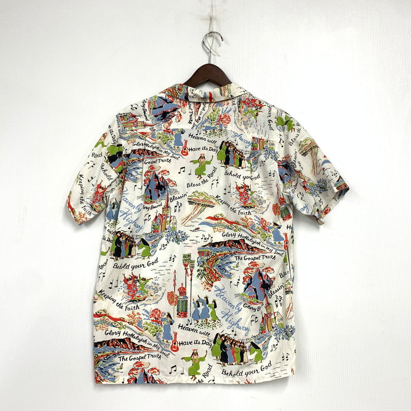 【中古品】【メンズ】 COOTIE PRODUCTIONS クーティー プロダクションズ S S ショートスリーブ NUNS ON VACATION SEASHORE SHIRT ナンズ オン バケーション シーショア シャツ トップス 半袖 142-260531-ya-11-izu サイズ：L カラー：ホワイト系 万代Net店