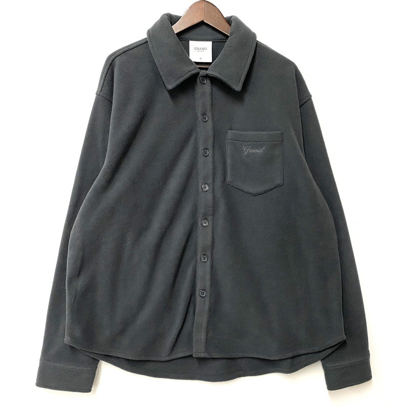 【中古品】【メンズ】 GRAND COLLECTION グランドコレクション POLAR FLEECE BUTTON UP OVERSHIRT ポーラーフリース ボタンアップ オーバーシャツ 142-260403-as-05-izu サイズ：M カラー：グレー 万代Net店