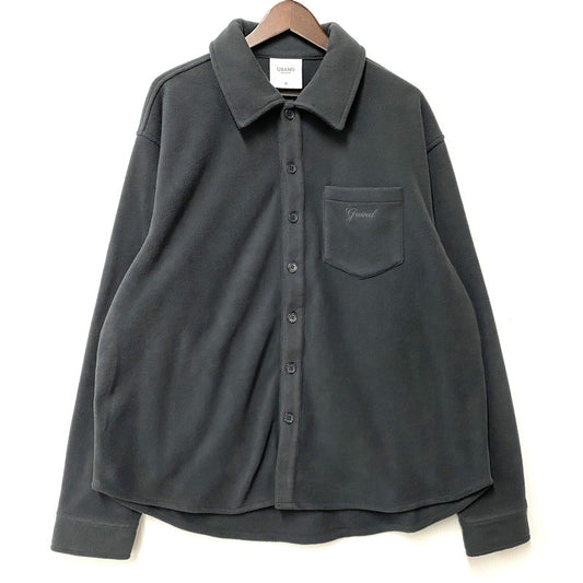 【中古品】【メンズ】 GRAND COLLECTION グランドコレクション POLAR FLEECE BUTTON UP OVERSHIRT ポーラーフリース ボタンアップ オーバーシャツ 142-260403-as-05-izu サイズ：M カラー：グレー 万代Net店
