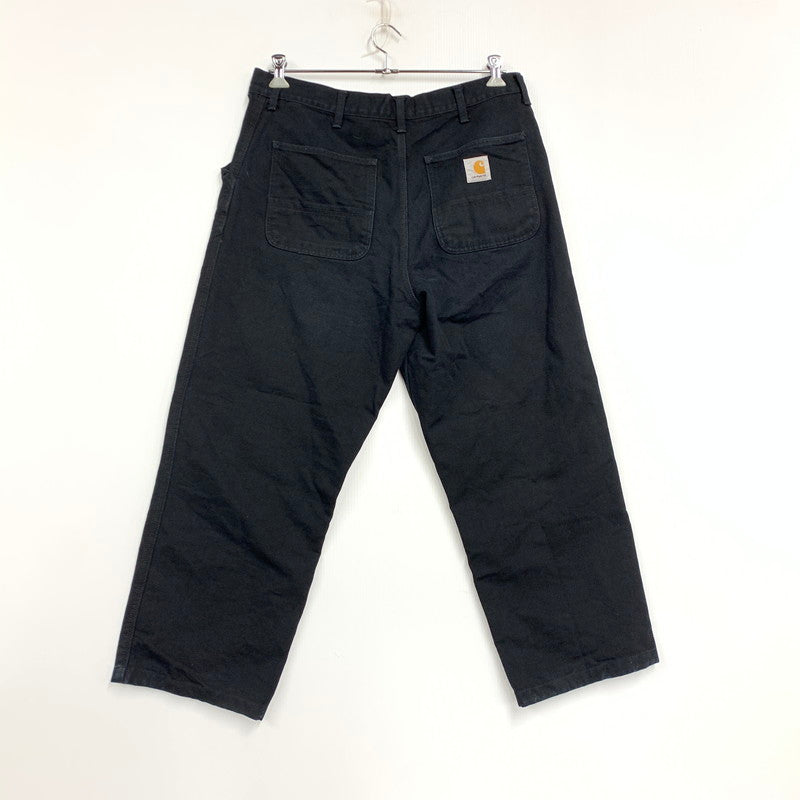 【中古品】【メンズ】 CARHARTT WIP カーハート ワークインプログレス I031220 SIMPLE PANTS シンプル パンツ ボトムス ズボン 153-260407-ya-02-izu サイズ：34×32 カラー：BLACK 万代Net店
