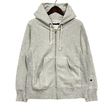 【中古品】【メンズ】 Champion チャンピオン C3-Y134 REVERSE WEAVE ZIPUP HOODED SWEAT SHIRT リバースウィーブ ジップアップ フーデッド スウェットシャツ パーカー トップス 148-260404-kh-10-izu サイズ：M カラー：グレー 万代Net店