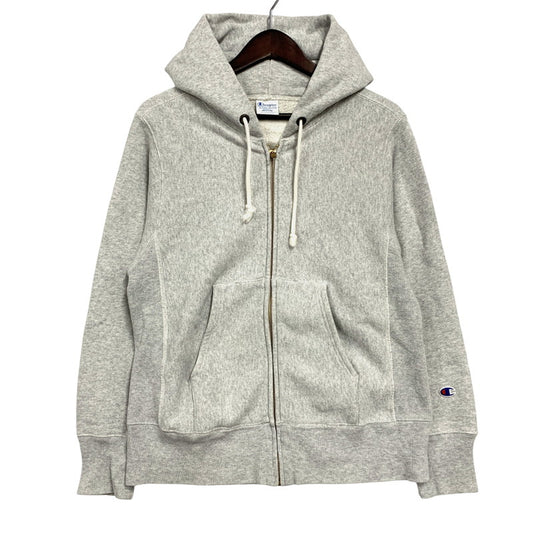【中古品】【メンズ】 Champion チャンピオン C3-Y134 REVERSE WEAVE ZIPUP HOODED SWEAT SHIRT リバースウィーブ ジップアップ フーデッド スウェットシャツ パーカー トップス 148-260404-kh-10-izu サイズ：M カラー：グレー 万代Net店