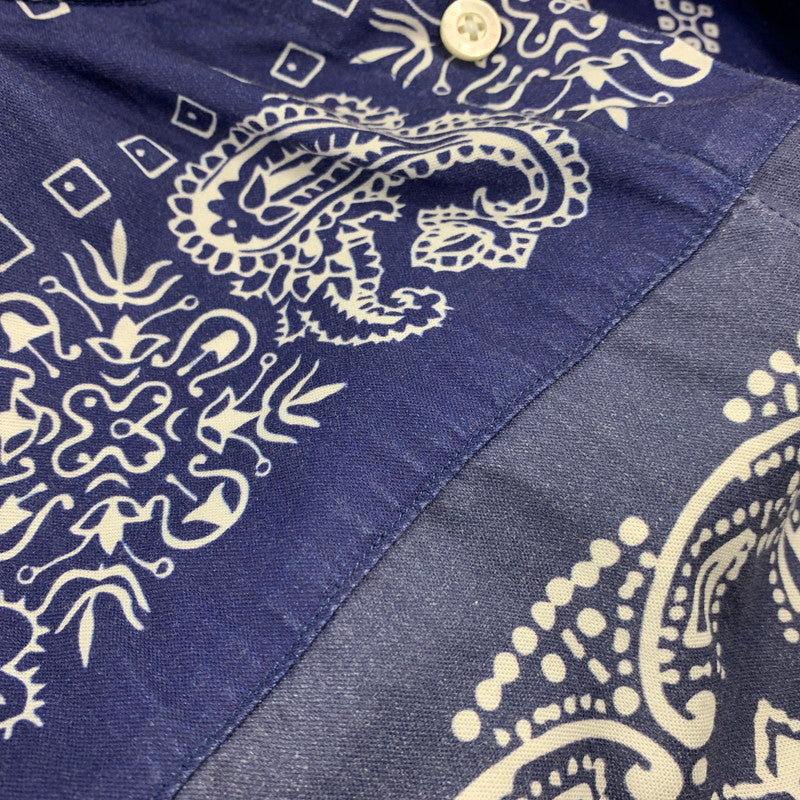 【中古品】【メンズ】 LIBERAIDERS リベレイダース BANDANA SHIRT 711032501 バンダナ柄 シャツ 長袖 トップス 142-260401-as-11-izu サイズ：XL カラー：ブルー系 万代Net店