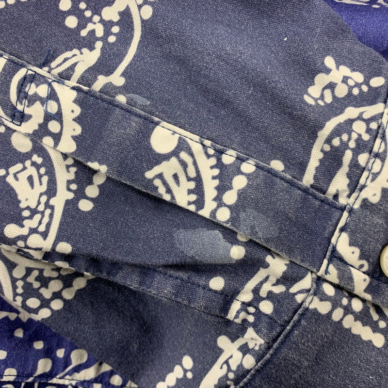 【中古品】【メンズ】 LIBERAIDERS リベレイダース BANDANA SHIRT 711032501 バンダナ柄 シャツ 長袖 トップス 142-260401-as-11-izu サイズ：XL カラー：ブルー系 万代Net店
