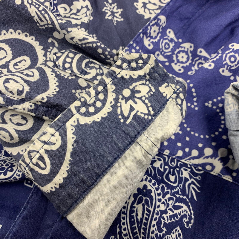 【中古品】【メンズ】 LIBERAIDERS リベレイダース BANDANA SHIRT 711032501 バンダナ柄 シャツ 長袖 トップス 142-260401-as-11-izu サイズ：XL カラー：ブルー系 万代Net店