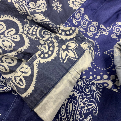 【中古品】【メンズ】 LIBERAIDERS リベレイダース BANDANA SHIRT 711032501 バンダナ柄 シャツ 長袖 トップス 142-260401-as-11-izu サイズ：XL カラー：ブルー系 万代Net店