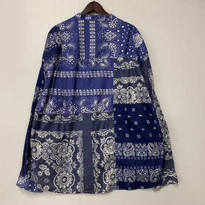 【中古品】【メンズ】 LIBERAIDERS リベレイダース BANDANA SHIRT 711032501 バンダナ柄 シャツ 長袖 トップス 142-260401-as-11-izu サイズ：XL カラー：ブルー系 万代Net店