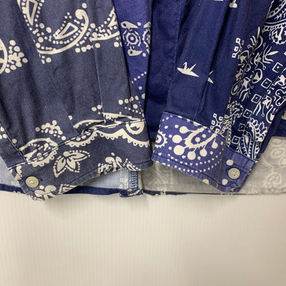 【中古品】【メンズ】 LIBERAIDERS リベレイダース BANDANA SHIRT 711032501 バンダナ柄 シャツ 長袖 トップス 142-260401-as-11-izu サイズ：XL カラー：ブルー系 万代Net店