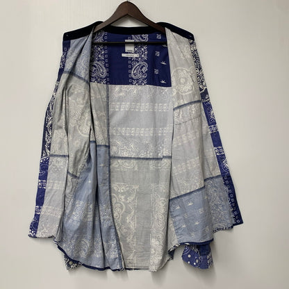【中古品】【メンズ】 LIBERAIDERS リベレイダース BANDANA SHIRT 711032501 バンダナ柄 シャツ 長袖 トップス 142-260401-as-11-izu サイズ：XL カラー：ブルー系 万代Net店