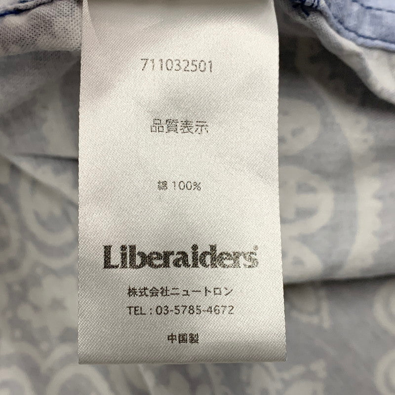 【中古品】【メンズ】 LIBERAIDERS リベレイダース BANDANA SHIRT 711032501 バンダナ柄 シャツ 長袖 トップス 142-260401-as-11-izu サイズ：XL カラー：ブルー系 万代Net店