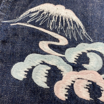 【中古品】【メンズ】 YAMANE ヤマネ LOT3000 NESAN KIREI 金太郎 鯉 刺繍 DENIM JACKET デニム ジャケット アウター 145-260402-cs-04-izu サイズ：40-42 カラー：インディゴ 万代Net店