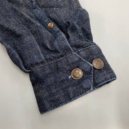 【中古品】【メンズ】 YAMANE ヤマネ LOT3000 NESAN KIREI 金太郎 鯉 刺繍 DENIM JACKET デニム ジャケット アウター 145-260402-cs-04-izu サイズ：40-42 カラー：インディゴ 万代Net店