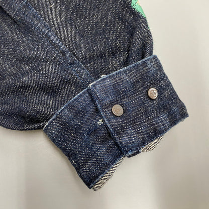 【中古品】【メンズ】 YAMANE ヤマネ LOT3000 NESAN KIREI 金太郎 鯉 刺繍 DENIM JACKET デニム ジャケット アウター 145-260402-cs-04-izu サイズ：40-42 カラー：インディゴ 万代Net店