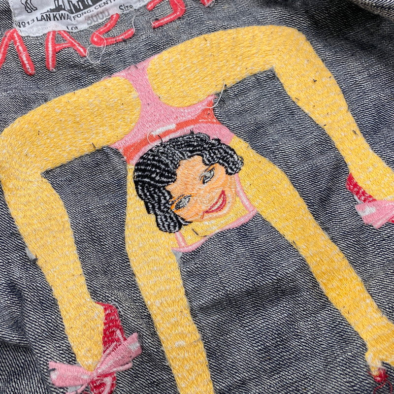 【中古品】【メンズ】 YAMANE ヤマネ LOT3000 NESAN KIREI 金太郎 鯉 刺繍 DENIM JACKET デニム ジャケット アウター 145-260402-cs-04-izu サイズ：40-42 カラー：インディゴ 万代Net店