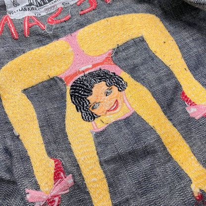 【中古品】【メンズ】 YAMANE ヤマネ LOT3000 NESAN KIREI 金太郎 鯉 刺繍 DENIM JACKET デニム ジャケット アウター 145-260402-cs-04-izu サイズ：40-42 カラー：インディゴ 万代Net店