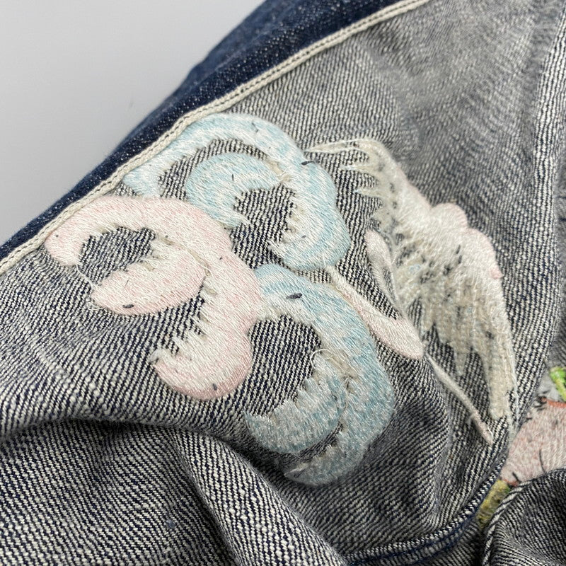【中古品】【メンズ】 YAMANE ヤマネ LOT3000 NESAN KIREI 金太郎 鯉 刺繍 DENIM JACKET デニム ジャケット アウター 145-260402-cs-04-izu サイズ：40-42 カラー：インディゴ 万代Net店