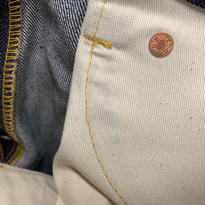 【中古美品】【メンズ】 EVISU エヴィス BUTTONFLY DENIM PANTS LOT2111 ボタンフライ デニムパンツ シンチバック ジーンズ ボトムス 156-260401-as-07-izu サイズ：32×35 カラー：インディゴ 万代Net店