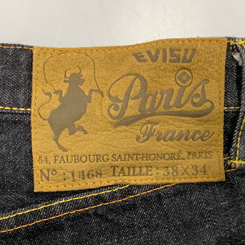 【中古品】【メンズ】 EVISU PARIS エヴィス パリ BUTTONFLY DENIM PANTS NO.1468 ボタンフライ デニムパンツ カモメ×蛇 ジーンズ ボトムス 156-260401-as-09-izu サイズ：38×34 カラー：インディゴ系 万代Net店