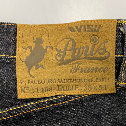 【中古品】【メンズ】 EVISU PARIS エヴィス パリ BUTTONFLY DENIM PANTS NO.1468 ボタンフライ デニムパンツ カモメ×蛇 ジーンズ ボトムス 156-260401-as-09-izu サイズ：38×34 カラー：インディゴ系 万代Net店