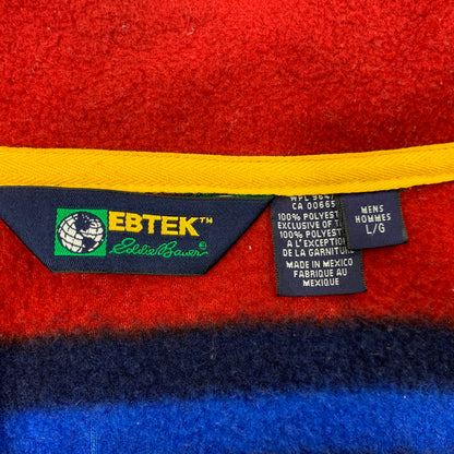 【中古品】【メンズ】 Eddie Bauer エディー・バウアー EBTEK HALF ZIP FLEECE JACKET エブテック フリース ジャケット アウター 144-260404-kh-14-izu サイズ：L カラー：マルチ 万代Net店