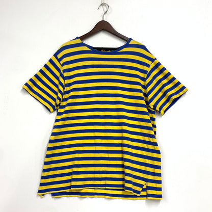 【中古品】【メンズ】 J.CREW ジェイクルー 巨人タグ USA製 BORDER S S TEE ボーダー ショートスリーブ Tシャツ トップス 半袖 146-260531-ya-15-izu サイズ：L カラー：ブルー×イエロー 万代Net店