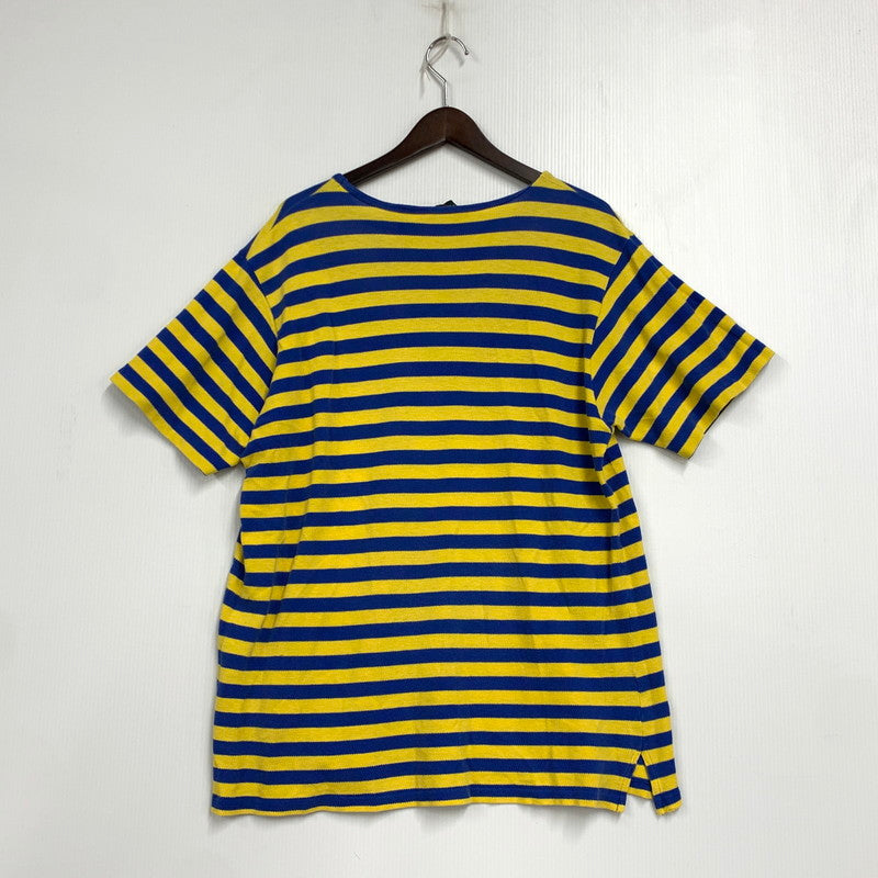 【中古品】【メンズ】 J.CREW ジェイクルー 巨人タグ USA製 BORDER S S TEE ボーダー ショートスリーブ Tシャツ トップス 半袖 146-260531-ya-15-izu サイズ：L カラー：ブルー×イエロー 万代Net店