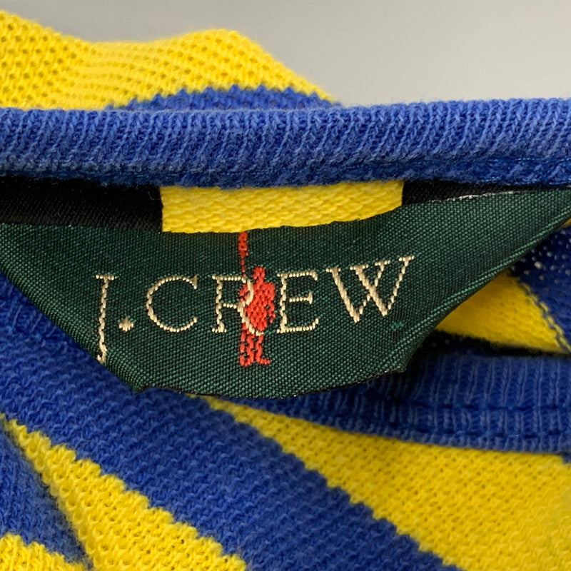 【中古品】【メンズ】 J.CREW ジェイクルー 巨人タグ USA製 BORDER S S TEE ボーダー ショートスリーブ Tシャツ トップス 半袖 146-260531-ya-15-izu サイズ：L カラー：ブルー×イエロー 万代Net店